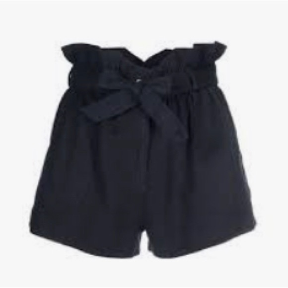 BA&SH Mustang Night Blue Navy Cotton Paperbag Shorts sz 1 / S - Picture 13 of 13